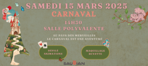 Affiche de l'évènement Carnaval de Sauvian 15 mars 2025